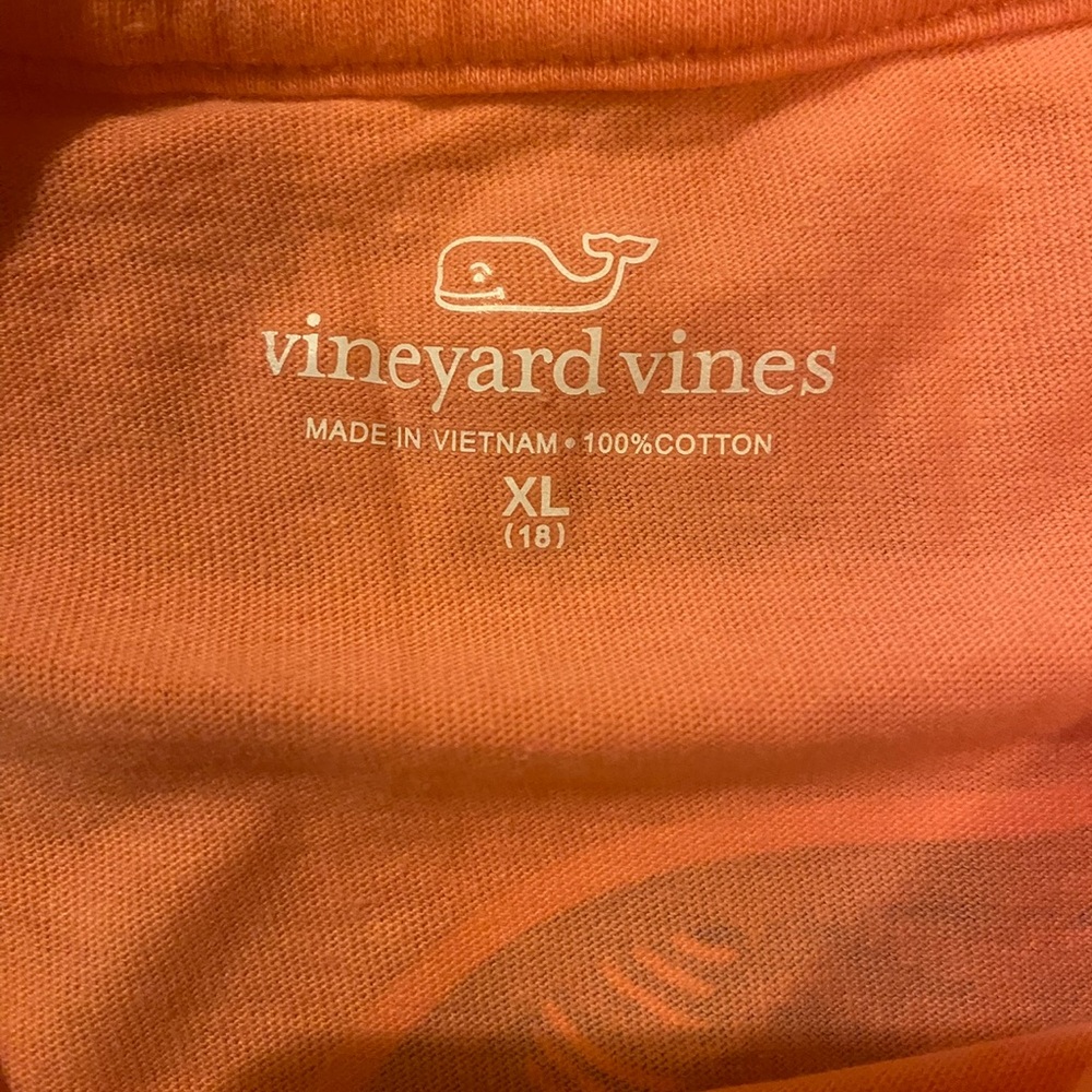 Vineyard Vines Men's Vibrant Orange Tee - Picture 3 of 3
